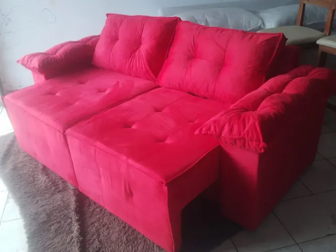 Sofá retrátil,cheise e cama box