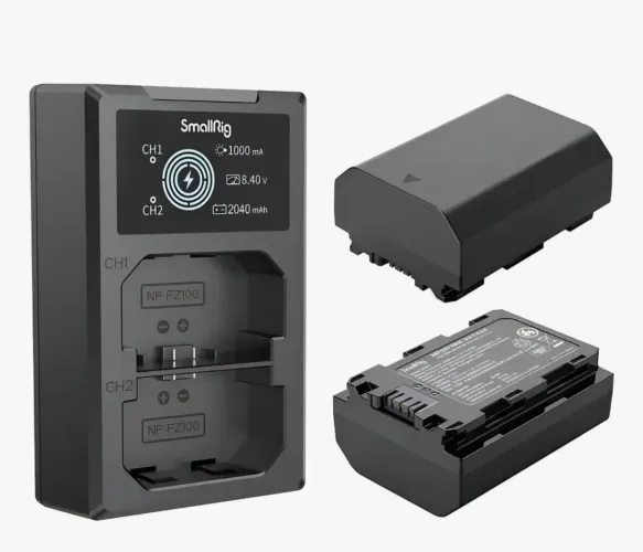 Carregador Duplo com 2 Baterias 2040mAh SmallRig NP-W235 USB-C