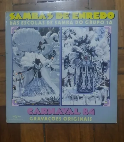 Lote de LPs de sambas-enredo/carnaval em vinil original, anos 80, 84, 86, 89, 90, 95.