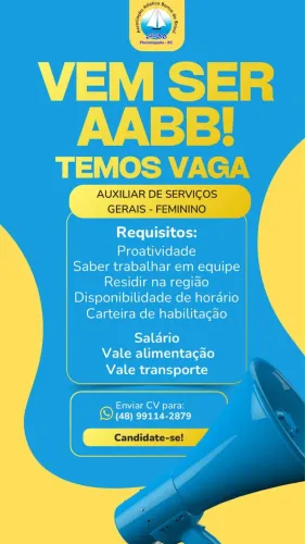 Vaga Auxiliar de Serviços Gerais (Feminino)