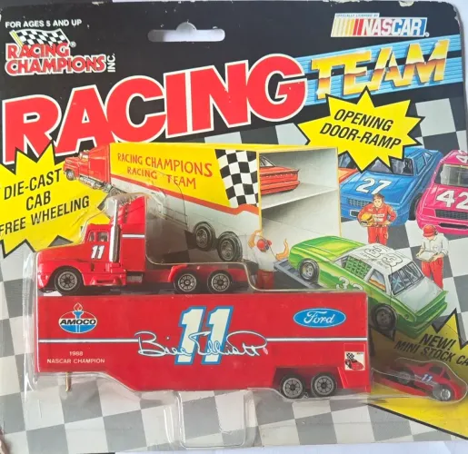 miniatura nascar racing champions team transporter 1/87 racing champions #11 bill elliott