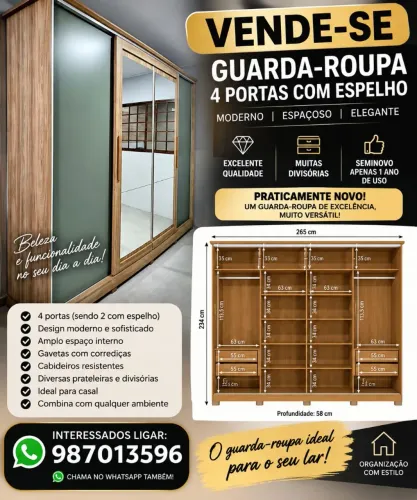 Vendo Guarda-roupa seminovo