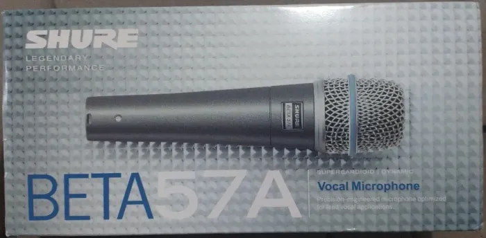 Microfone Shure Beta 57A Supercardioide - Novo + Nota Fiscal