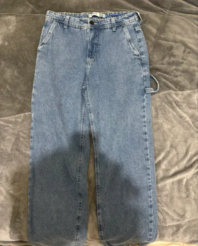 Calça Jeans Azul Wide Leg Tam 38 C&A