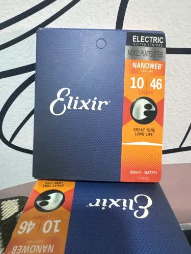 Encordoamento para guitarra elixir 0.10 nanoweb original 12052
