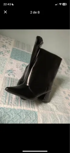 BOTA PRETA FEMININA - Tamanho 38