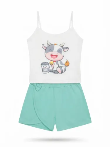 Pijama Infantil 100% Algodão Meia Malha Tam 8