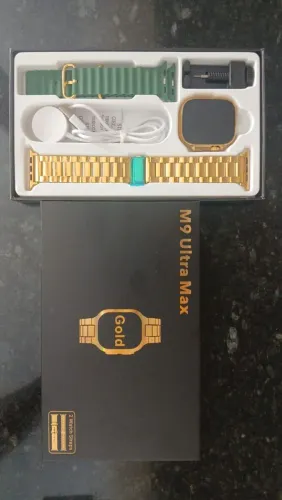 Relógio Smartwatch M9 Ultra Max dourado 49mm