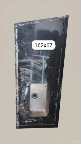 Pia de Mármore Preto com Cuba de Inox Integrada - Pronta para Instalação
