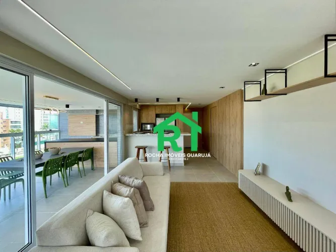 Apartamento com 3 quartos (1 suíte), varanda gourmet e 2 vagas à venda em Enseada, Guarujá