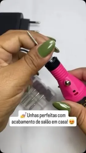 Lixadeira Elétrica Portátil Profissional Kit Manicure Pedicure Unhas - (Cores Sortidas) -