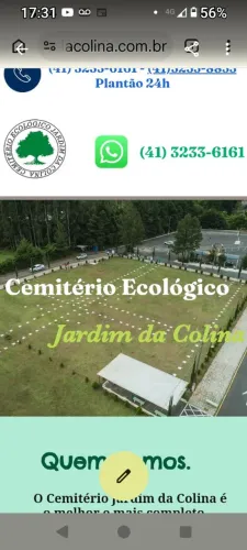 Jazigo Cemitério ecológico misto jardim da colina Colombo PR