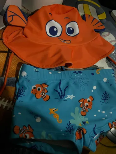 Roupa de banho do nemo tamanho 2 anos