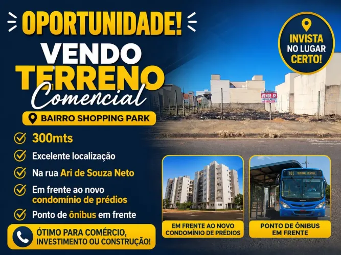 Oportunidade terreno comercial shopping Park