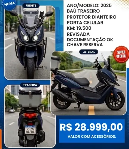 CRUISYM 300 - 2025 - ÓTIMAS CONDIÇÕES