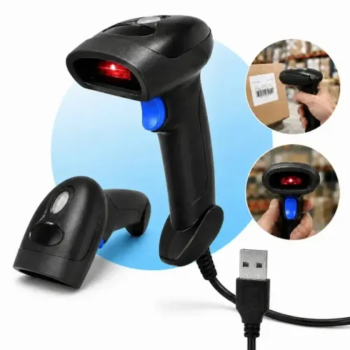 Leitor de Código de Barras Laser USB com Fio para Boletos FEBRABAN Loja Coimbra Computador