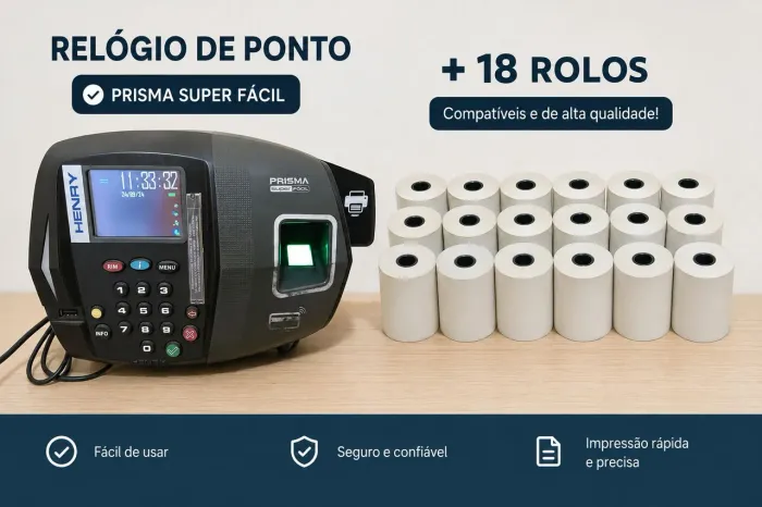 Relógio de Ponto Henry Prisma Super Fácil ? Funcionando, porém com ressalvas