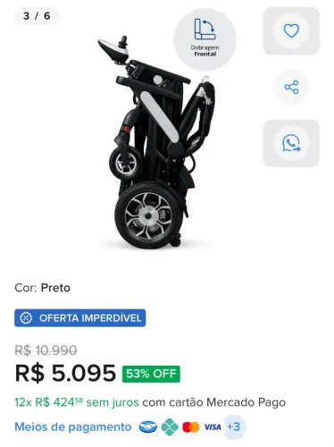 Endo cadeira de rodas elétrica nova
