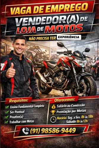 VAGA PARA VENDEDOR DE LOJA