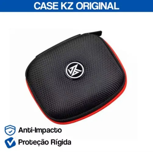 CASE KZ ORIGINAL PARA FONES DE RETORNO ACOLCHOADA COM ZIPER