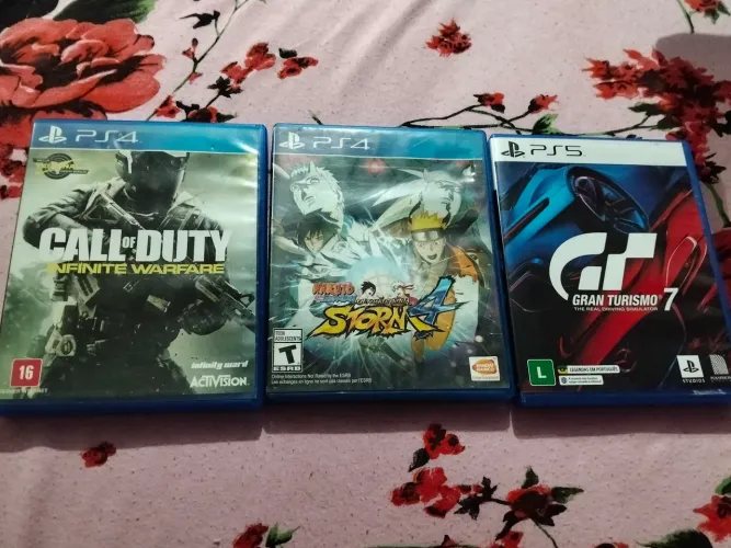 ? VENDO 3 JOGOS ORIGINAIS PLAYSTATION! GT7 PS5 + Naruto Storm 4 + COD Infinite Warfare