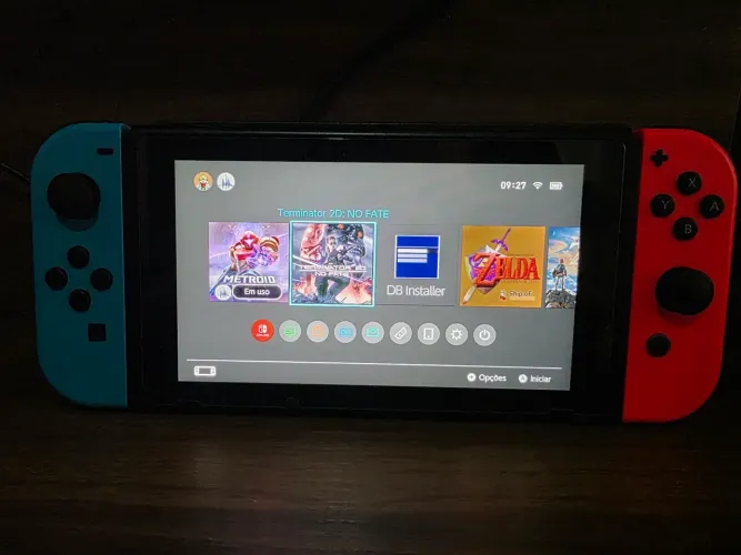 Nintendo Switch Desb e vários acessórios