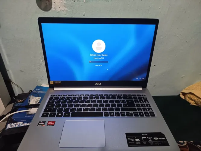 Notebook Acer aspire 5 Ryzen 7 5700U com 16 GB ram em perfeito estado quase novo 