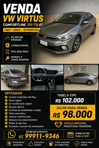 Volkswagen Virtus Comfort. 200 TSI 1.0 Flex 12V AUT 2023