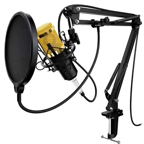 Microfone Condensador BM800 Profissional Studio kit completo