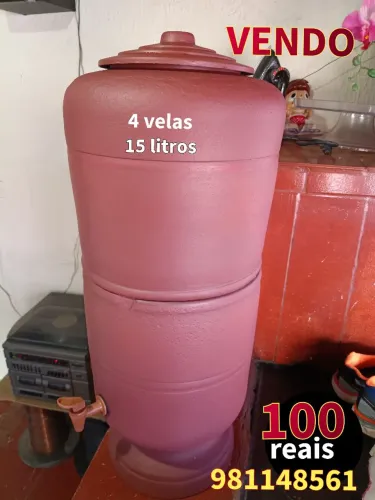 FILTRO DE BARRO DE 4 VELAS FILTRA 15 LITROS DE ÁGUA BEM CONSERVADO 