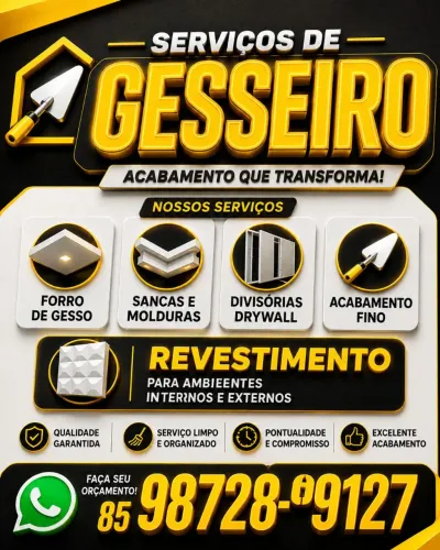 Serviços de GESSEIRO - CHAMA NO ZAP