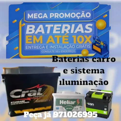 Bateria de carro e sistema de iluminação e solar 