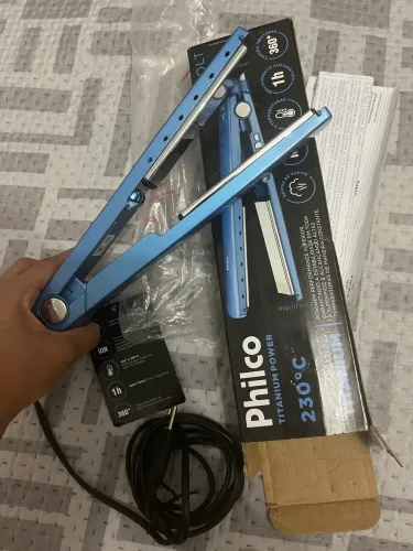Prancha Titanium Power Azul Philco Bivolt NOVA