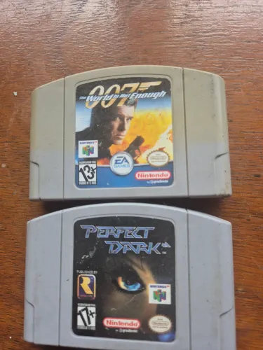 Fitas Nintendo 64, Perfect Dark e 007 The World is not enough