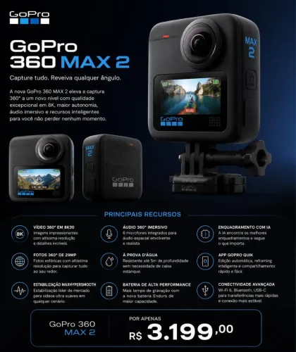 Câmera GoPro 360 Max 2