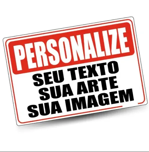 Placa Com seu Texto Personalizada - PS Adesivado