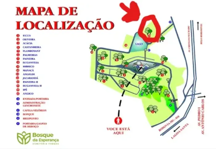 Jazigo no Cemitério Bosque da Esperança - Quadra Ipê - 2 Gavetas