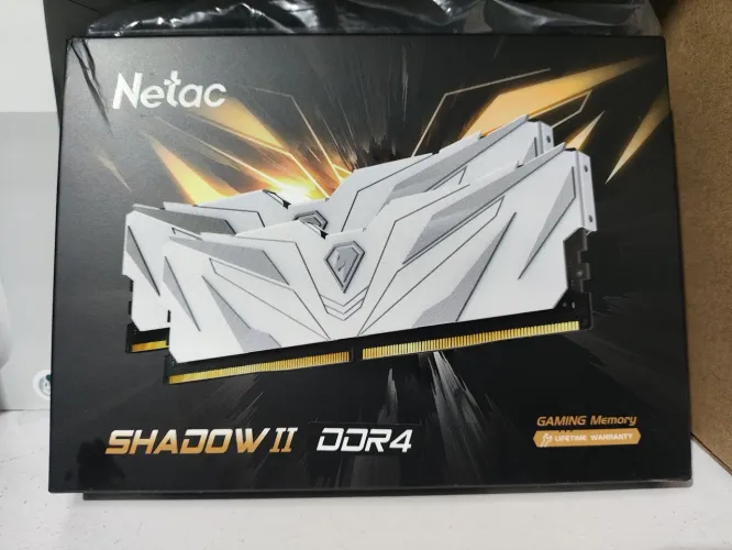 Memória ram Netac Shadow branca 16gb (2x8gb) 3200mhz a pronta entrega