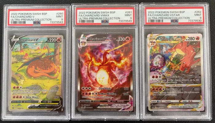 3 Charizard PSA 9