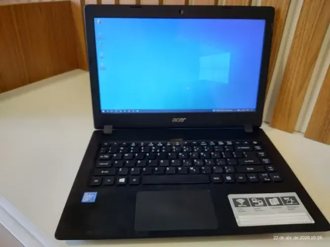 Notebook Acer 4GB Memória e SSD 120GB.