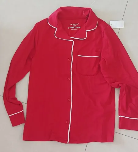 Blusa de pijama de malha 10 anos, nova