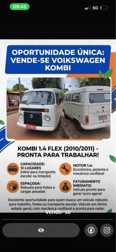 Volkswagen Kombi Standard 1.4 MI Total Flex 8V 2011