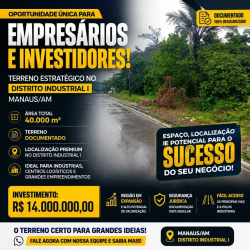 Terreno para venda com 400mil m²  em Distrito Industrial I - Manaus - AM