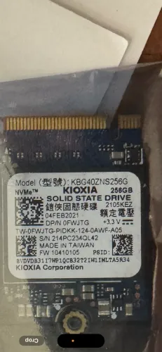 Ssd Nvme M.2 2230 KIOXIA KG+BG40ZNS 256gb 256g2 - 86% saude