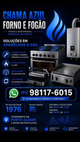 Manutenção em aparelhos a gás em geral