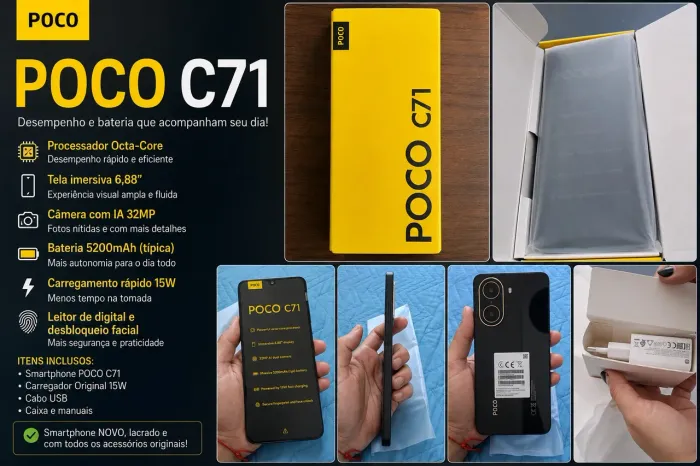 Vendo POCO C71 128GB NOVO