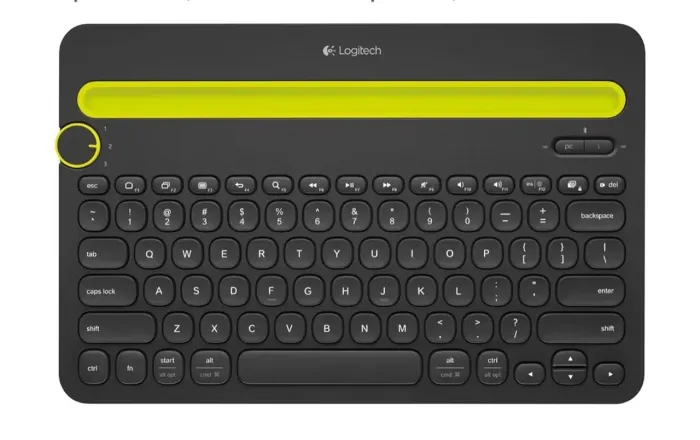 Teclado Bluetooth multidispositivo Logitech K480 para computadores, tablets e smartphones