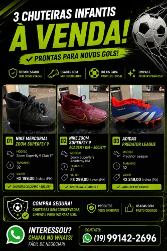 Chuteiras infantil