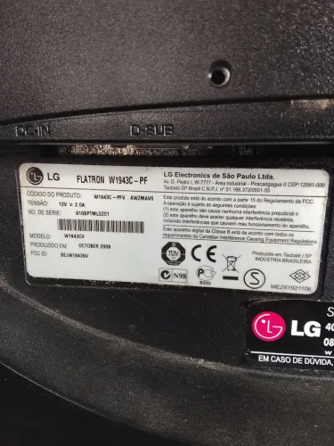 Munitor LG 20 polegadas