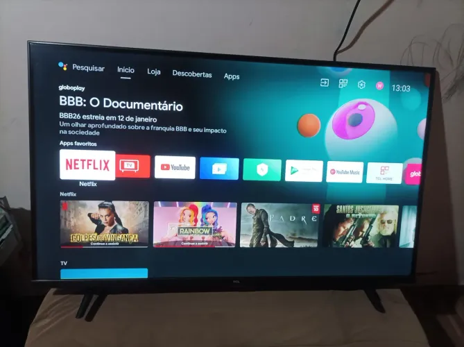 TV tcl 43 polegadas completa com Android